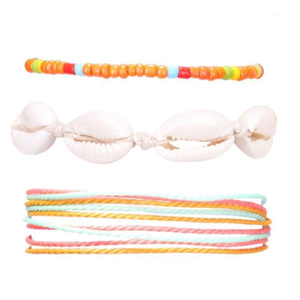 charm bracelets 3pcs bohemian anklets woven wax thread beach beads anklet (orange)1, Golden;silver
charm bracelets 3pcs bohemian anklets woven wax thread beach beads anklet (orange)1, Golden;silver