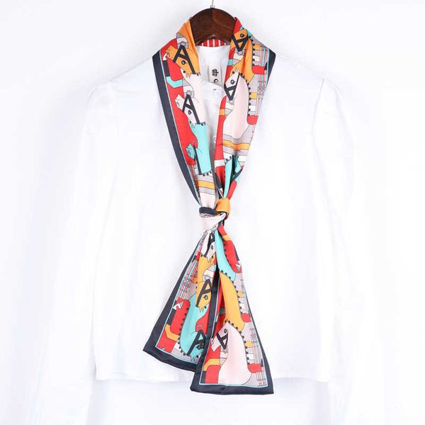 japan and south korea sweet satin digital printing silk scarf hair bandage small ribbon simulation silk scarf, Blue;gray
japan and south korea sweet satin digital printing silk scarf hair bandage small ribbon simulation silk scarf, Blue;gray