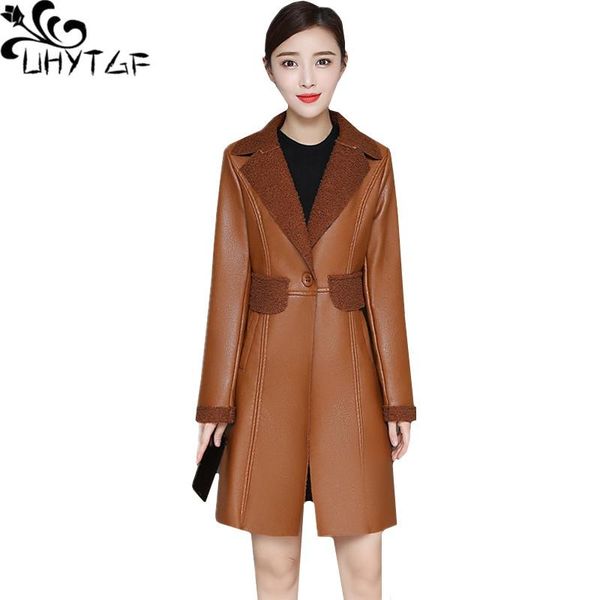 women's leather & faux tnlnzhyn true jacket women plus velvet quality pu autumn winter female casual slim long coat 1211, Black
women's leather & faux tnlnzhyn true jacket women plus velvet quality pu autumn winter female casual slim long coat 1211, Black