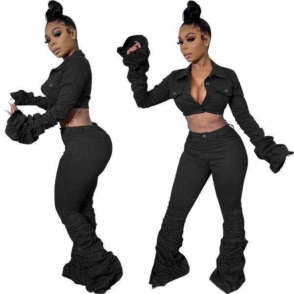 est fashionable women long sleeves short jacket and heaps pants autumn buttons ruched pockets streetwear lady two pieces outfits, Gray
est fashionable women long sleeves short jacket and heaps pants autumn buttons ruched pockets streetwear lady two pieces outfits, Gray