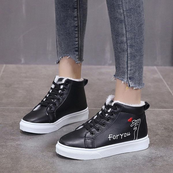 boots winter women's sports shoes thick-soled students plus velvet warm flat bottom versatile cotton casual, Black
boots winter women's sports shoes thick-soled students plus velvet warm flat bottom versatile cotton casual, Black