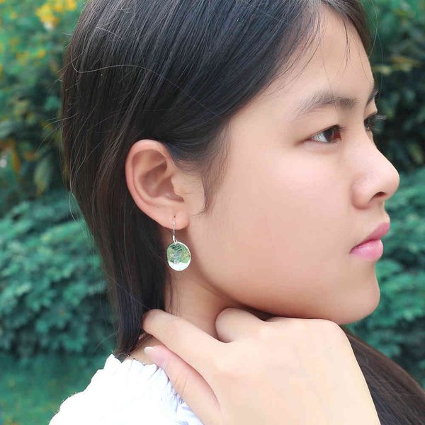 100% 925 women's glossy round original silver pendant earrings not allergic party jewelry, Golden
100% 925 women's glossy round original silver pendant earrings not allergic party jewelry, Golden
