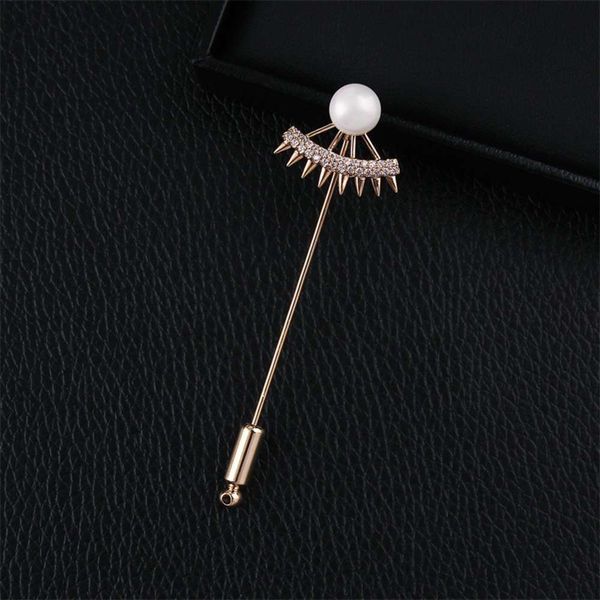 fashion with rivets fan-shaped men's brooch micro inlaid zircon pearl suit pin collar 2083, Gray
fashion with rivets fan-shaped men's brooch micro inlaid zircon pearl suit pin collar 2083, Gray