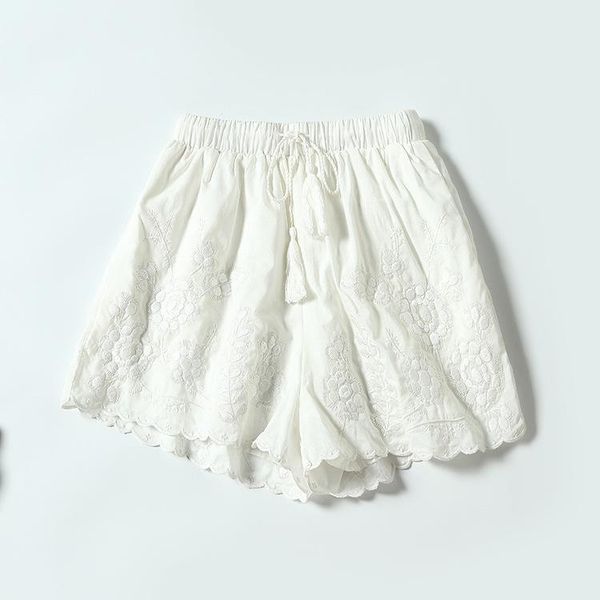 women's shorts european and american wear for summer 2021 embroidery at elastic waist fashionable white cotton, White;black
women's shorts european and american wear for summer 2021 embroidery at elastic waist fashionable white cotton, White;black