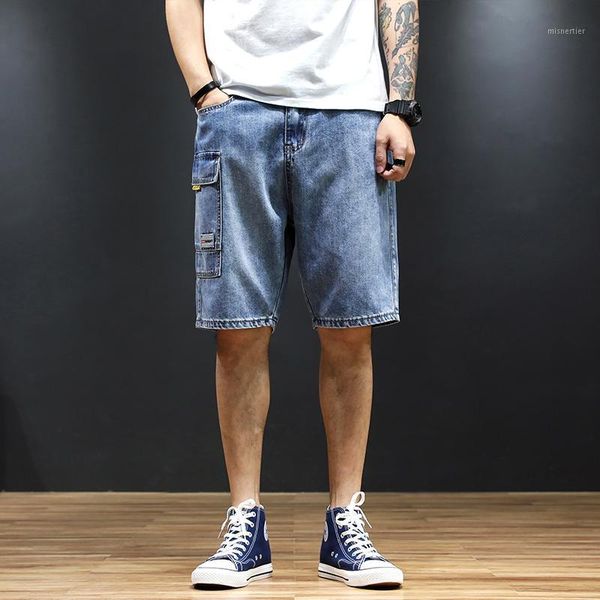 summer men's cargo denim shorts with big pocket loose streetwear tactical short jeans man baggy plus size 28-42, White;black
summer men's cargo denim shorts with big pocket loose streetwear tactical short jeans man baggy plus size 28-42, White;black