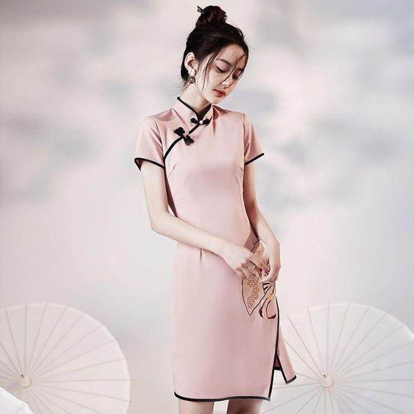 ethnic clothing pink vestidos improved slim cheongsams mini short sleeve classic qipao female vintage print chinese dress party prom go, Red
ethnic clothing pink vestidos improved slim cheongsams mini short sleeve classic qipao female vintage print chinese dress party prom go, Red
