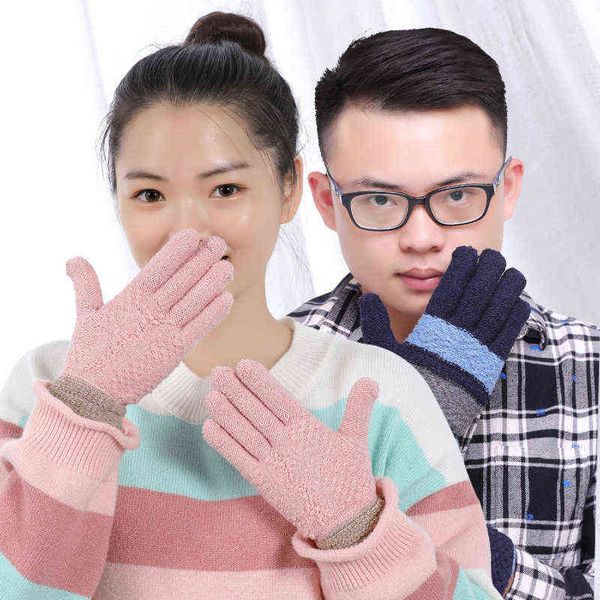 winter half finger finger exposed two glov thickened stripe male and female students warm knitted wool
winter half finger finger exposed two glov thickened stripe male and female students warm knitted wool