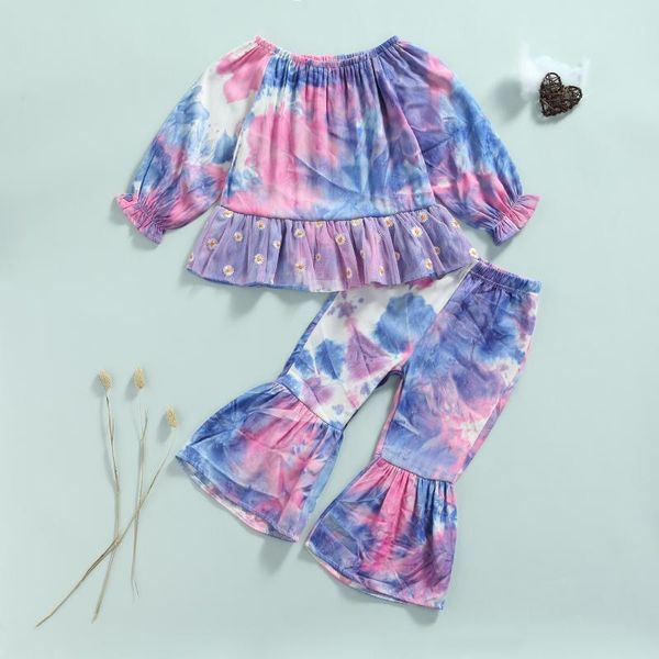 clothing sets 2pcs fashion toddler infant tie-dye outfits princess girls daisy print long sleeve mesh patchwork pullover+flared pants clothe, White
clothing sets 2pcs fashion toddler infant tie-dye outfits princess girls daisy print long sleeve mesh patchwork pullover+flared pants clothe, White