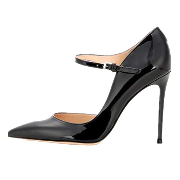 handmade women high heels dress shoes mary janes patent leather pointed-toe office evening club fashion daily wear court pumps d727, Black
handmade women high heels dress shoes mary janes patent leather pointed-toe office evening club fashion daily wear court pumps d727, Black