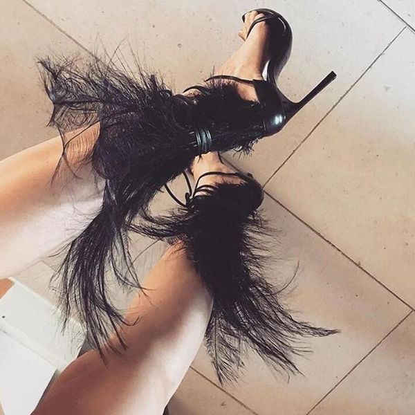 summer street fashion black fur peep toe gladiator high heels sandals cross tied stiletto pumps woman party escarpin shoes dress
summer street fashion black fur peep toe gladiator high heels sandals cross tied stiletto pumps woman party escarpin shoes dress