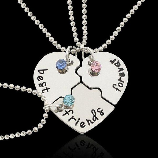 pendant necklaces 3pcs friends forever xmas gift bff statement necklace silver color neck chain collar friendship heart charm
pendant necklaces 3pcs friends forever xmas gift bff statement necklace silver color neck chain collar friendship heart charm