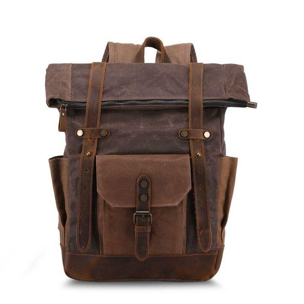 backpack european style vintage men waterproof wax canvas travel outdoor lapteenager school bookbag retro
backpack european style vintage men waterproof wax canvas travel outdoor lapteenager school bookbag retro