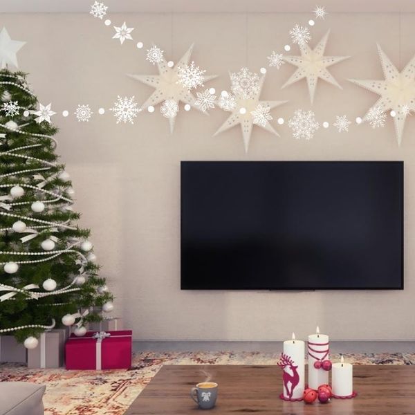 christmas decorations 1 set creative snowflake banner decor window 
christmas decorations 1 set creative snowflake banner decor window