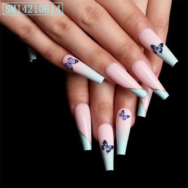false nails 24pcs/box long ballerina flower butterfly pattern design fake with glue full cover nail tips press on, Red;gold
false nails 24pcs/box long ballerina flower butterfly pattern design fake with glue full cover nail tips press on, Red;gold