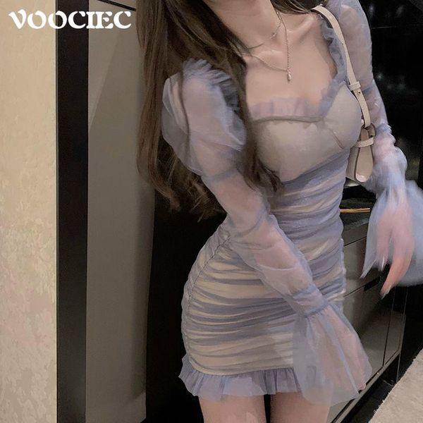 casual dresses spring and autumn fashion design niche style mesh long sleeve dress french women's slim hip, Black;gray
casual dresses spring and autumn fashion design niche style mesh long sleeve dress french women's slim hip, Black;gray