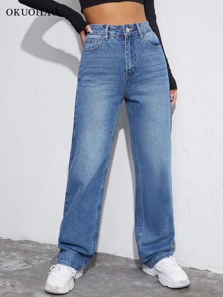 women's jeans women loose boyfriends high waist baggy denim pants wide leg straight trousers vintage streetwear y2k clothes, Blue
women's jeans women loose boyfriends high waist baggy denim pants wide leg straight trousers vintage streetwear y2k clothes, Blue