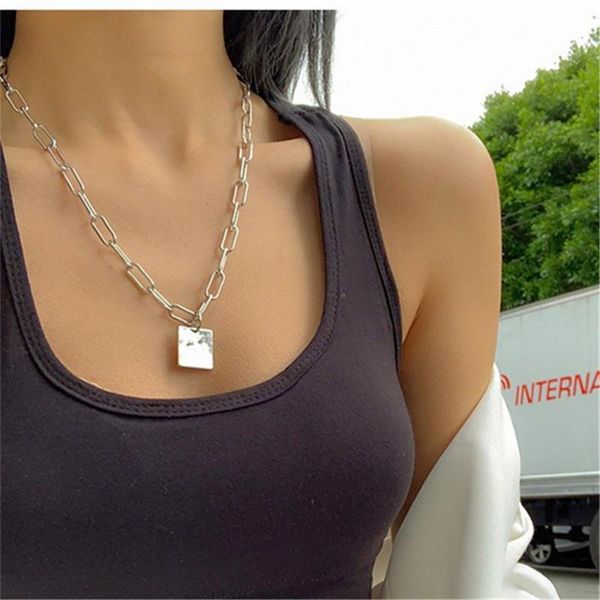 ae-canfly punk european style thick chain necklace square pendant clavicle women jewelry chokers, Golden;silver
ae-canfly punk european style thick chain necklace square pendant clavicle women jewelry chokers, Golden;silver