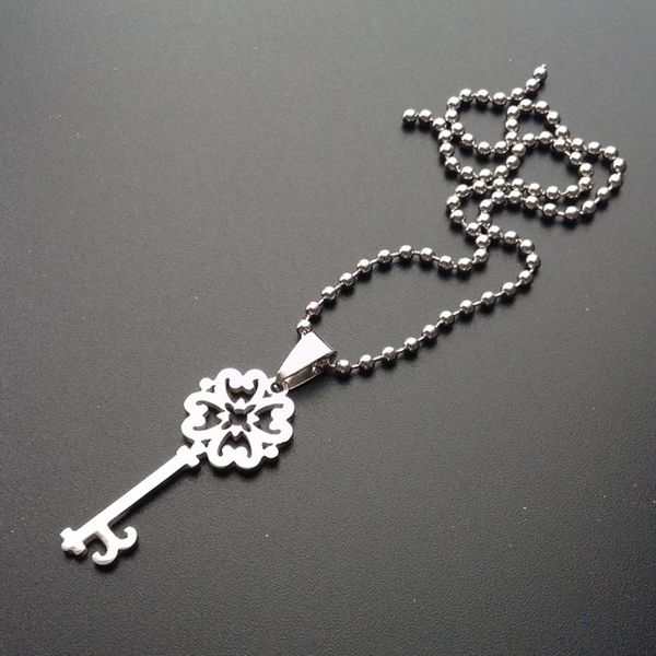 pendant necklaces beads chain necklace mens key couple jewelry on the neck stainless steel gifts for a man accessories, Silver
pendant necklaces beads chain necklace mens key couple jewelry on the neck stainless steel gifts for a man accessories, Silver