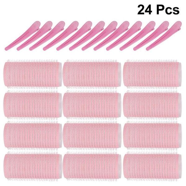 set of 24pcs hair curlers kits self-adhesive nylon rollers duckbill clips hairdressing tools (12pcs 2.5cm an1, Black
set of 24pcs hair curlers kits self-adhesive nylon rollers duckbill clips hairdressing tools (12pcs 2.5cm an1, Black