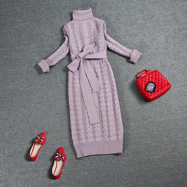 casual dresses shtonghua 2021 autumn winter europe and united states vintage women's wool dress thick knitted sweater, Black;gray
casual dresses shtonghua 2021 autumn winter europe and united states vintage women's wool dress thick knitted sweater, Black;gray