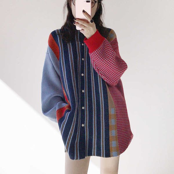winter korean loose long polo sweater outerwear women's autumn cardigan oversized knit women 210615, White
winter korean loose long polo sweater outerwear women's autumn cardigan oversized knit women 210615, White
