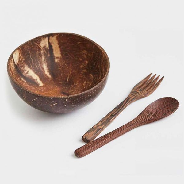 natural superior coconut bowl spoons forks set 100% hand-made eco friendly polished with oil biodegradable no waste bowls
natural superior coconut bowl spoons forks set 100% hand-made eco friendly polished with oil biodegradable no waste bowls