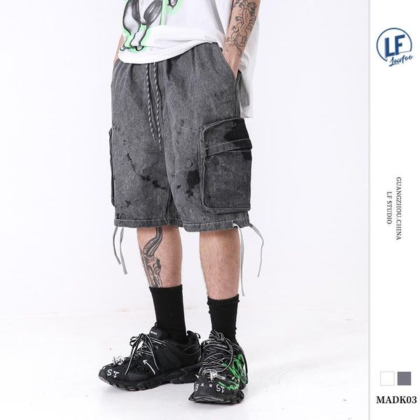 lawfoo 2021 spring and summer style origional national trends men's wear tie-dye ink workwear shorts casual pants, Black
lawfoo 2021 spring and summer style origional national trends men's wear tie-dye ink workwear shorts casual pants, Black