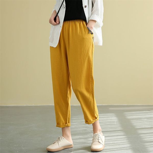 summer arts style women elastic waist ankle-length loose pants all-matched casual cotton linen harem plus size m71 210512, Black;white
summer arts style women elastic waist ankle-length loose pants all-matched casual cotton linen harem plus size m71 210512, Black;white