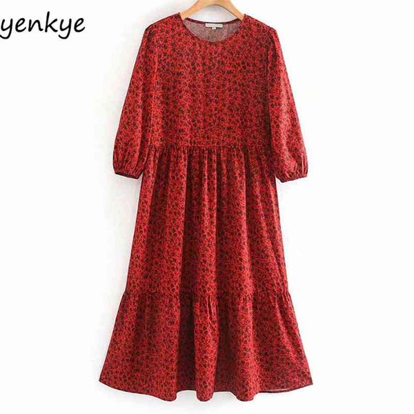 fashion women vintage floral print red midi dress female round neck lantern sleeve pleated casual summer xnwm9244 210514, Black;gray
fashion women vintage floral print red midi dress female round neck lantern sleeve pleated casual summer xnwm9244 210514, Black;gray