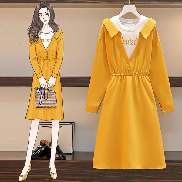 casual dresses dress women clothes large women's autumn skirt cover belly fashion korean long sleeve v-neck slim age red llov, Black;gray
casual dresses dress women clothes large women's autumn skirt cover belly fashion korean long sleeve v-neck slim age red llov, Black;gray