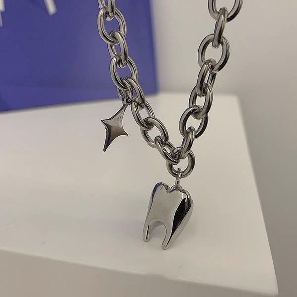 pendant necklaces u-magical hiphop creative asymmetric wisdom teeth necklace for women fashion star chunky chain metal jewellery, Silver
pendant necklaces u-magical hiphop creative asymmetric wisdom teeth necklace for women fashion star chunky chain metal jewellery, Silver