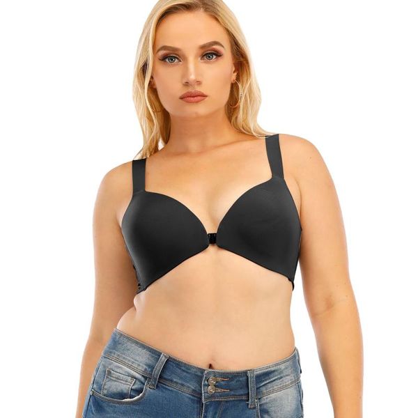 bras women's large size bra solid color front buckle anti-sag loose breathing bralette without steel ring soutien gorge, Red;black
bras women's large size bra solid color front buckle anti-sag loose breathing bralette without steel ring soutien gorge, Red;black