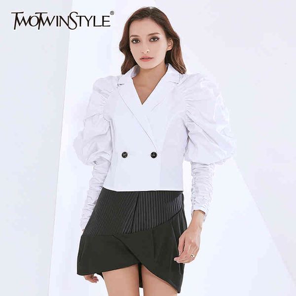 casual ruched short shirt for women v neck puff long sleeve elegant blouse female fashion clothing fall 210524, White
casual ruched short shirt for women v neck puff long sleeve elegant blouse female fashion clothing fall 210524, White