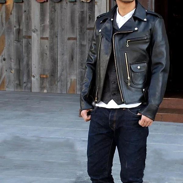 men's leather & faux cowhide vintage genuine jacket men wool collar detachable winter thicken warm slim fit motorcycle short jackets ma, Black
men's leather & faux cowhide vintage genuine jacket men wool collar detachable winter thicken warm slim fit motorcycle short jackets ma, Black