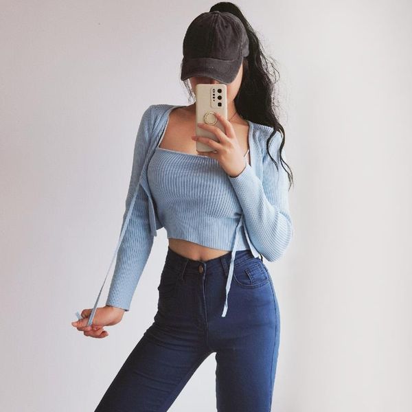 knitted camis and tie womenpant front knit cardigan two pieces cardi cami twin set, White
knitted camis and tie womenpant front knit cardigan two pieces cardi cami twin set, White