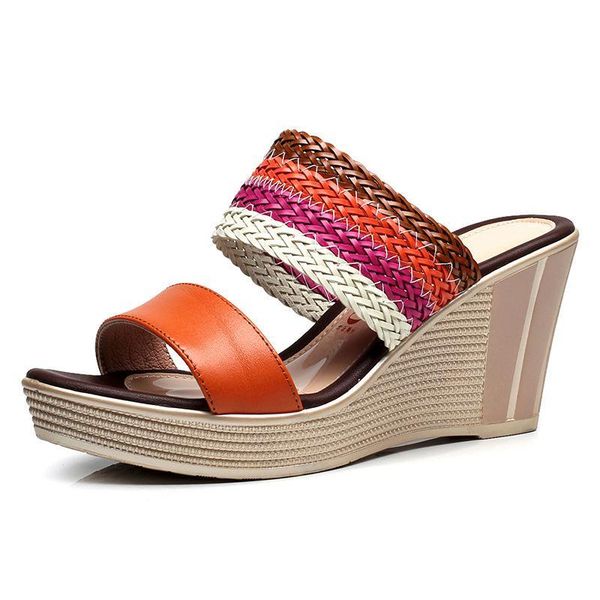 sandals colorful high heel platform heels large size 40-43 women wedge shoes beach, Black
sandals colorful high heel platform heels large size 40-43 women wedge shoes beach, Black