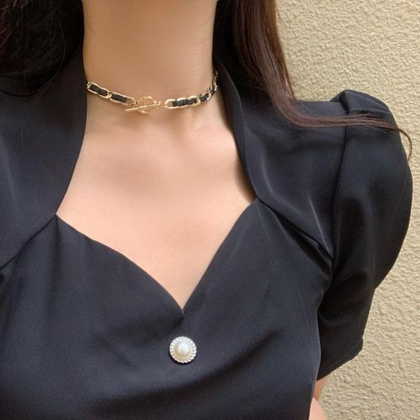 chains the tide restoring ancient ways fashion simple black metal charm female necklace, Silver
chains the tide restoring ancient ways fashion simple black metal charm female necklace, Silver