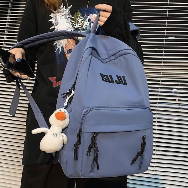 solid color nylon women backpack female letter printing school bag for teenage girl boy students college
solid color nylon women backpack female letter printing school bag for teenage girl boy students college