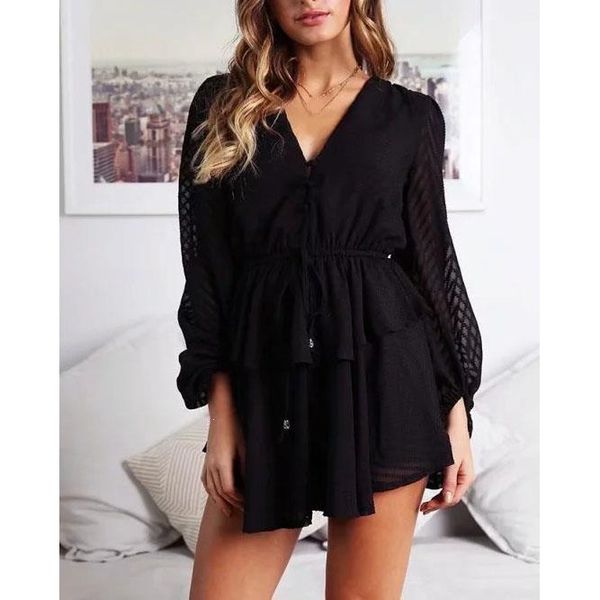 women's jumpsuits & rompers fashion ruffle layered long sleeve jumpsuit romper women 2021 button white lace up streetwear mesh playsuit, Black;white
women's jumpsuits & rompers fashion ruffle layered long sleeve jumpsuit romper women 2021 button white lace up streetwear mesh playsuit, Black;white