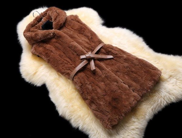 women's fur & faux mlhxfur patchwork long real rex vest womens gilet hooded belt plus size several colors, Black
women's fur & faux mlhxfur patchwork long real rex vest womens gilet hooded belt plus size several colors, Black