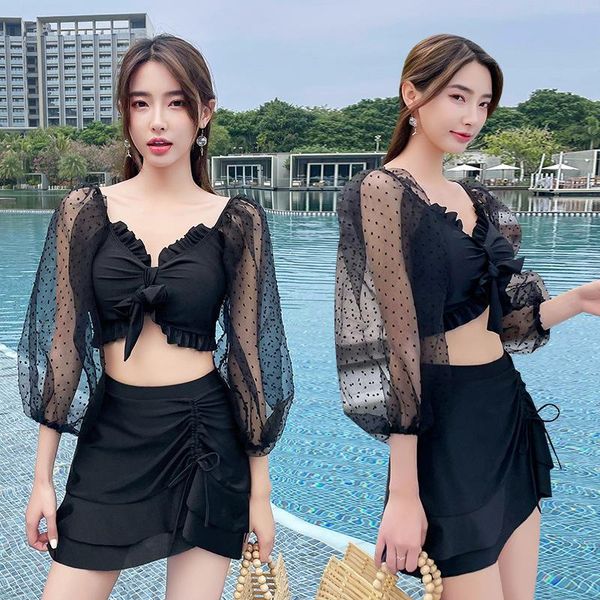 korean long sleeve bikini set swimsuit women push up high cut halter two piece swimskirt two-piece suits
korean long sleeve bikini set swimsuit women push up high cut halter two piece swimskirt two-piece suits