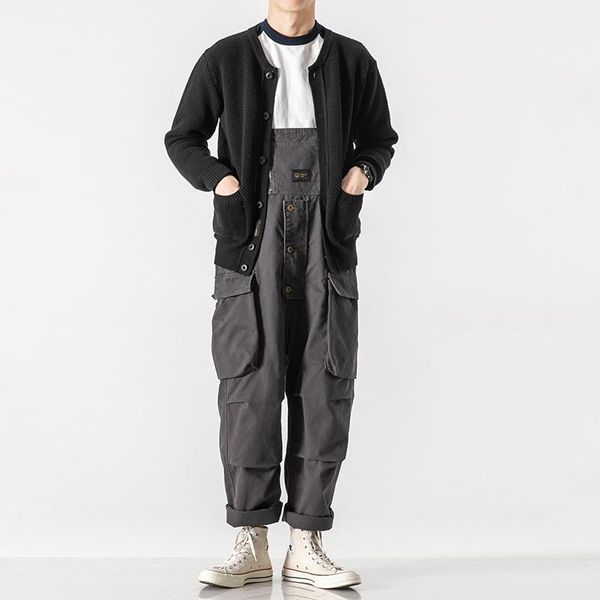 men's pants 2021 men jeans jumpsuits trendy baggy big pocket cargo overalls streetwear loose straight full length male trousers romper, Black
men's pants 2021 men jeans jumpsuits trendy baggy big pocket cargo overalls streetwear loose straight full length male trousers romper, Black