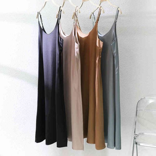 ies luxury shiny party dresses summer woman sundress imitation silk satin cloth curved hem 210412, Black;gray
ies luxury shiny party dresses summer woman sundress imitation silk satin cloth curved hem 210412, Black;gray