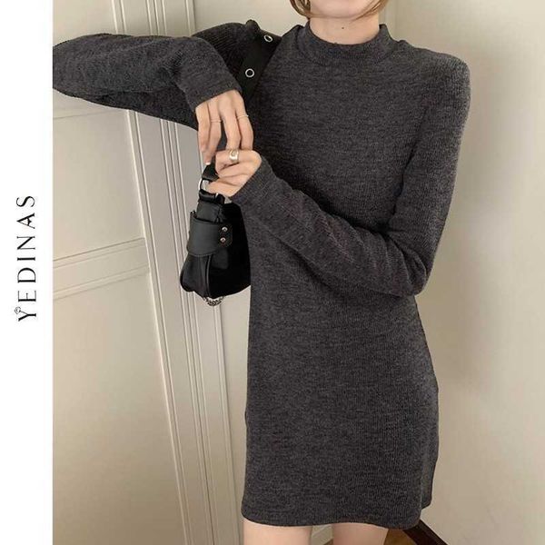 yedinas winter long sleeve sweater dress women autumn style skinny short mini dresses ladies elegant slim clubwear 210527, Black;gray
yedinas winter long sleeve sweater dress women autumn style skinny short mini dresses ladies elegant slim clubwear 210527, Black;gray