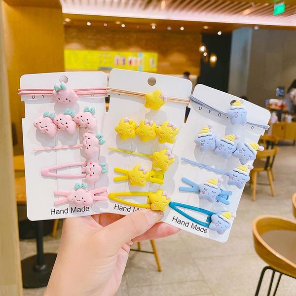 hair accessories 5pcs/set blue yellow pink color star cute clips + bands rings for kids baby girls, Slivery;white
hair accessories 5pcs/set blue yellow pink color star cute clips + bands rings for kids baby girls, Slivery;white