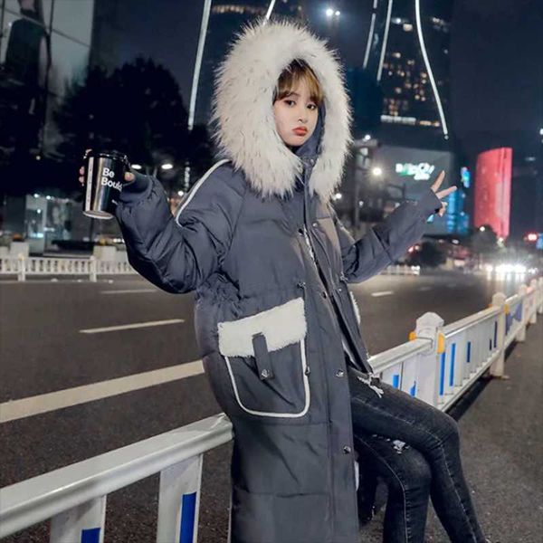 women's down & parkas mid-length padded jacket women 2021 winter loose big fur collar thick, Black
women's down & parkas mid-length padded jacket women 2021 winter loose big fur collar thick, Black