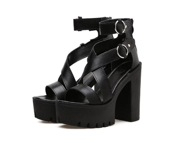 fashion solid platform women sandals summer shoes open toe rome style high heels buckle gladiator woman, Black
fashion solid platform women sandals summer shoes open toe rome style high heels buckle gladiator woman, Black