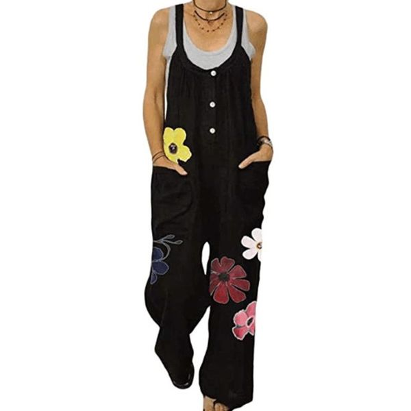 women's pants & capris female suspender trousers, flowers print u-neck sleeveless jumpsuit with pockets for women, khaki/black, s//l/x, Black;white
women's pants & capris female suspender trousers, flowers print u-neck sleeveless jumpsuit with pockets for women, khaki/black, s//l/x, Black;white