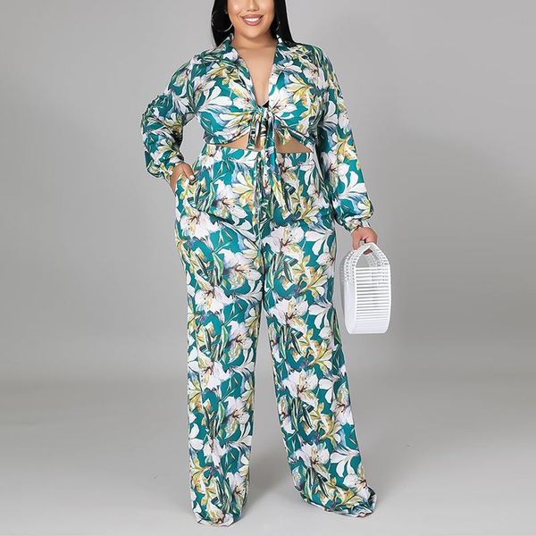 plus size tracksuits women long sleeve floral printed shirt & wide leg pants, Black
plus size tracksuits women long sleeve floral printed shirt & wide leg pants, Black