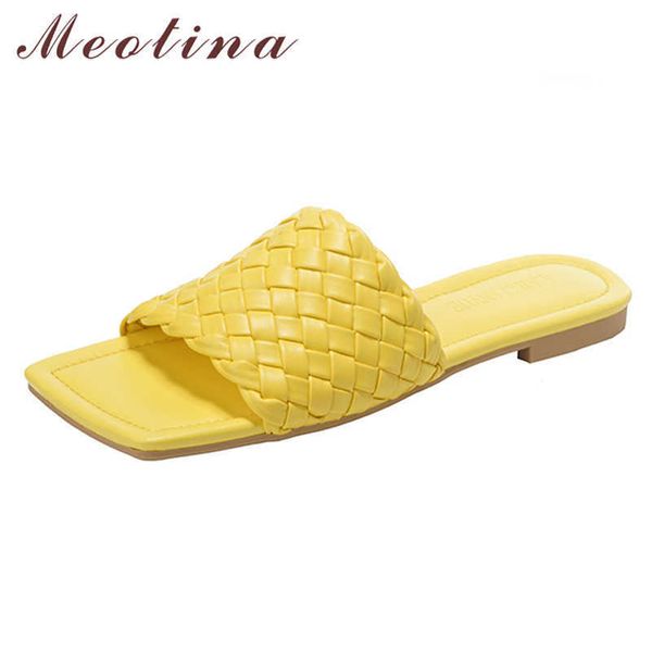 meotina women slippers flat slides square toe flats causal shoes ladies summer beach sandals female yellow white black beige 40 210608
meotina women slippers flat slides square toe flats causal shoes ladies summer beach sandals female yellow white black beige 40 210608